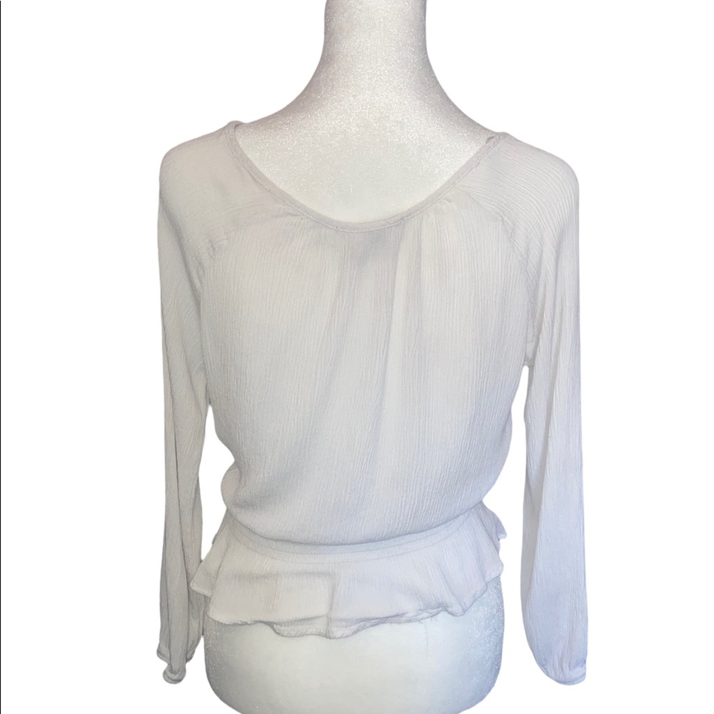 Boho white ruffle top - Picture 2 of 2